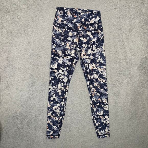 Lululemon women 6 wunder under leggings 25" inseam high rise geometric athletic - Picture 1 of 8